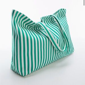 MANGO printed shopper bag, canvas tote, beach tote, NWT